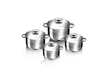 Blaumann Kochtopf Set 6.1L/3.6L/2.6L/1.9L Edelstahl Gourmet Line