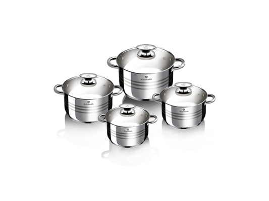 Kaufuniversum - Blaumann Kochtopf Set 6.1L/3.6L/2.6L/1.9L Edelstahl Gourmet Line