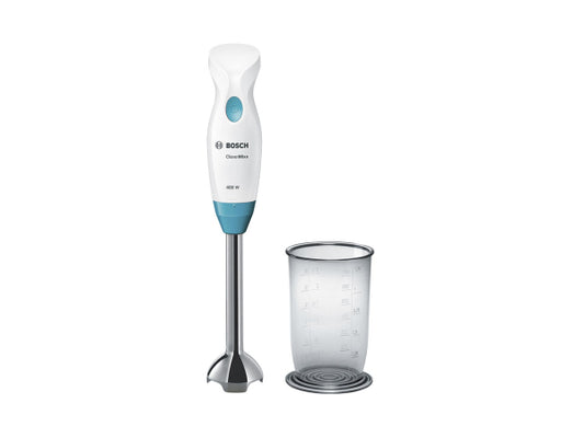 Kaufuniversum - Bosch MSM2410DW Stabmixer Clevermixx 400W weiss/blau