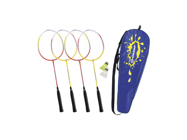 Kaufuniversum - Schildkröt Badminton-Set 4 Schläger 2 Bälle in Tragetasche