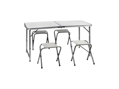 dameco Campingtisch Set faltbar mit 4 Klappstühlen