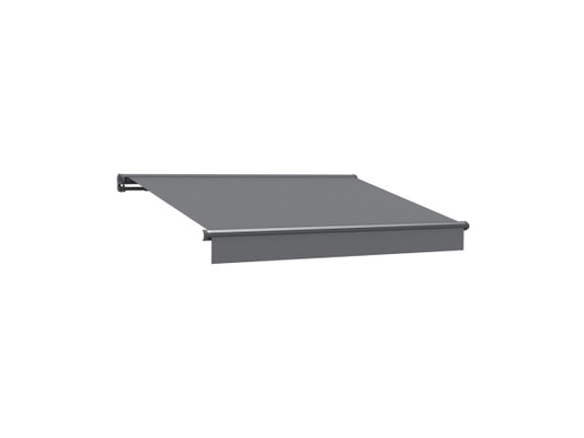 CONTINI Halbkasettenmarkise mit Solar 395x300cm anthrazit