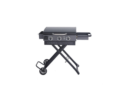 OHMEX Faltbare Plancha mit 3 Brennern