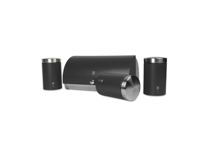 Berlinger Haus 4-teiliges Brotkasten- und Vorratsdosen Set Anthracite Collection