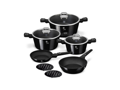Berlinger Haus 10-teiliges Kochgeschirr-Set Black Vantage Collection