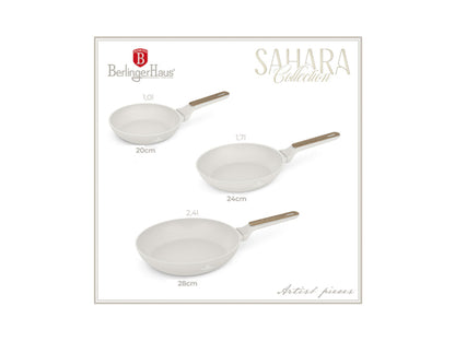 Berlinger Haus Bratpfannen 3er Set  Ø 20/24/28cm Sahara Nordic Collection