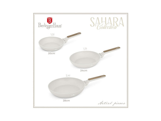 Berlinger Haus Bratpfannen 3er Set  Ø 20/24/28cm Sahara Nordic Collection