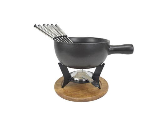 Kaufuniversum - Berger & Lanz BergerLanz Käse-Fondueset Akazienholz 6teilig