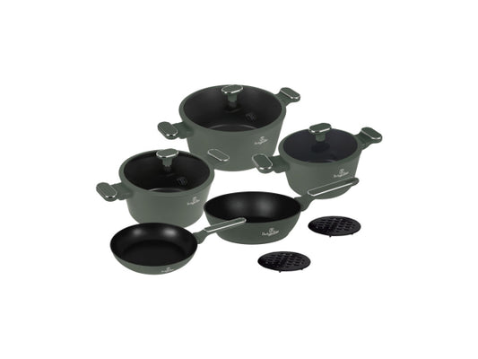 Kaufuniversum - Berlinger Haus 10-teiliges Kochgeschirr-Set Matte Green Collection