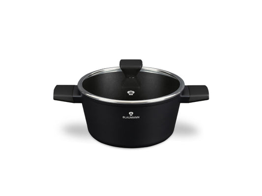 Kaufuniversum - Blaumann Kochtopf mit Deckel Ø 24cm Black Silver Collection