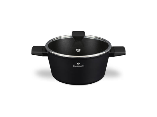 Kaufuniversum - Blaumann Kochtopf mit Deckel Ø 28cm Black Silver Collection