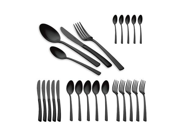Kaufuniversum - Berlinger Haus 24-teiliges Besteck-Set BLACK