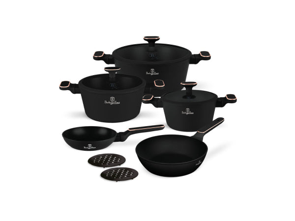 Kaufuniversum - Berlinger Haus 10-teiliges Kochgeschirr-Set Black Rose Collection