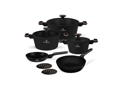 Berlinger Haus 10-teiliges Kochgeschirr-Set Black Rose Collection