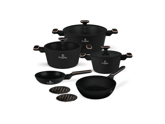 Kaufuniversum - Berlinger Haus 10-teiliges Kochgeschirr-Set Black Rose Collection