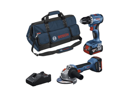 Kaufuniversum - Bosch 2 Tool Kit 18V GSR+GWS+2x4.0Ah+GAL 0.615.A50.07N