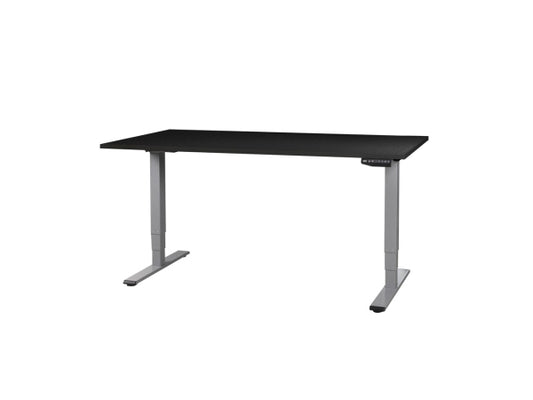 Kaufuniversum - CONTINI höhenverstellbarer Bürotisch 1.8x0.8m schwarz / Gestell grau RAL 7045
