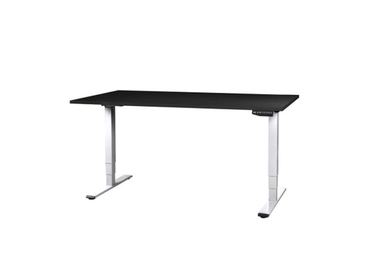 Kaufuniversum - CONTINI höhenverstellbarer Bürotisch 1.8x0.8m schwarz / Gestell weiss RAL 9016