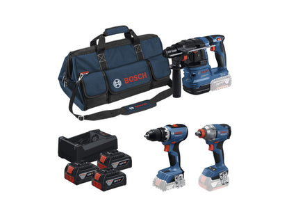 Bosch Professional Bosch 3 Tool kit 18V GSR+GDX+GBH+3x5.0Ah+GAL 12V/18V-80 0.615.A50.093