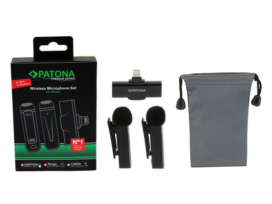 Kaufuniversum - Patona Wireless 2 Lavalier Iphone Set