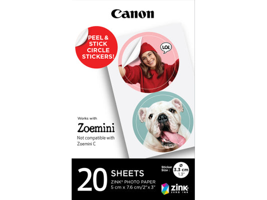 Kaufuniversum - Canon ZP-2030-2C-20 Zink Circle Sticker
