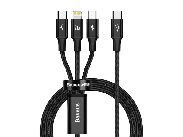 Kaufuniversum - Baseus USB-C 3-in-1 Cable 1.5m Black