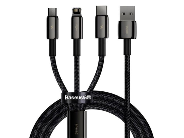 Kaufuniversum - Baseus USB-A 3-in-1 Cable 1.5m Black