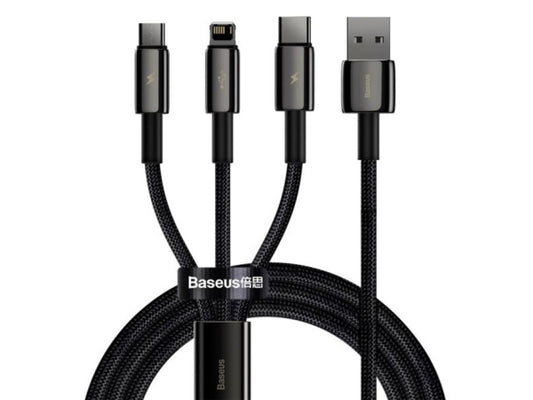 Kaufuniversum - Baseus USB-A 3-in-1 Cable 1.5m Black