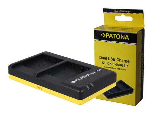 Kaufuniversum - Patona Ladegerät Dual USB Panaso. BCG10E