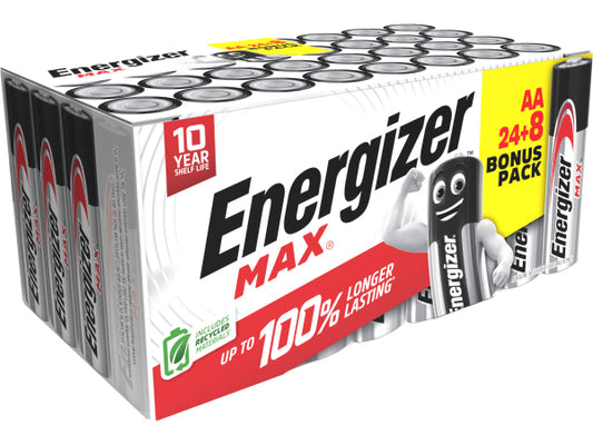 Kaufuniversum - Energizer Max AA (LR6/E91) 24+8 Stück