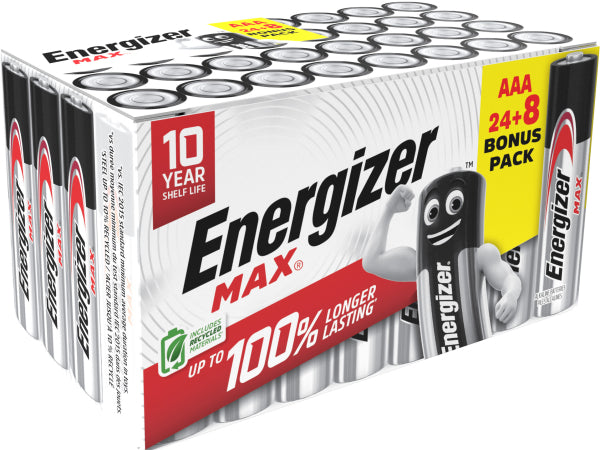Kaufuniversum - Energizer Max AAA (LR03/E92) 24+8 Stück