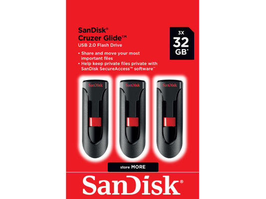 Kaufuniversum - SanDisk Cruzer Glide 32GB, 3er Pack