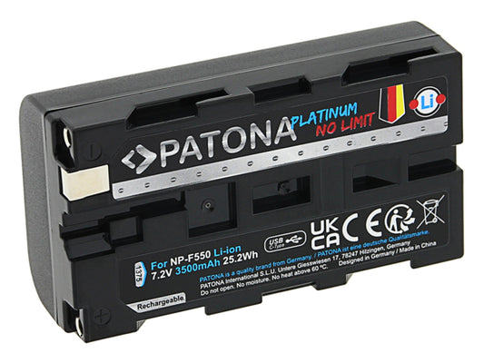 Kaufuniversum - Patona Platinum Akku Sony NP-F550 USB-C