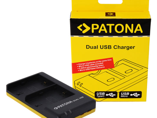 Kaufuniversum - Patona Ladegerät Dual USB Canon LP-E6