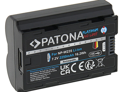 Patona Platinum Akku Fuji NP-W235 USB-C