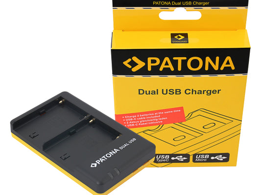 Kaufuniversum - Patona Ladegerät Dual USB Sony NP-FM500H