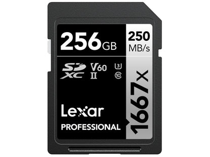 Lexar 1667x UHS-II SDXC 256GB Silver