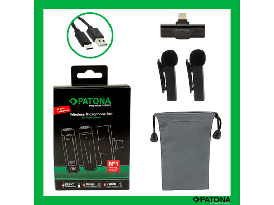 Kaufuniversum - Patona Wireless 2 Lavalier USB-C Set