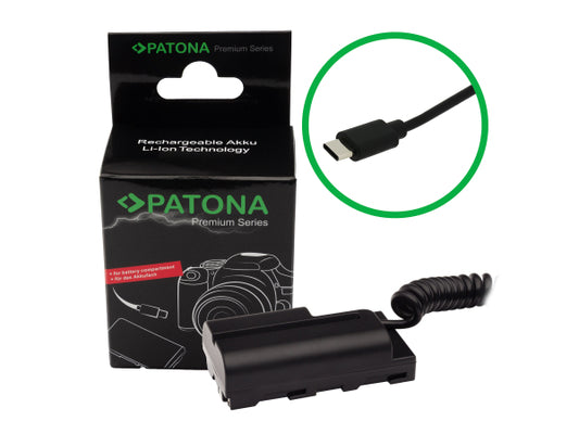 Kaufuniversum - Patona USB-C Input Akku-Adapter NP-F970