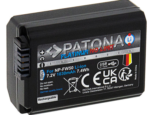 Kaufuniversum - Patona Platinum USB-C Sony NP-FW50