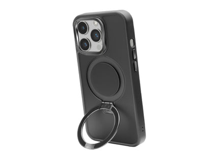 SBS MagSafe-kompatible Ladehülle mit Metallverarbeitung und Ring mit Standfunktion für iPhone 14 Pro