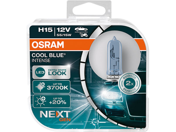Kaufuniversum - OSRAM Cool blue intense H15 Duobox 12V 55/15W PGJ23T-1