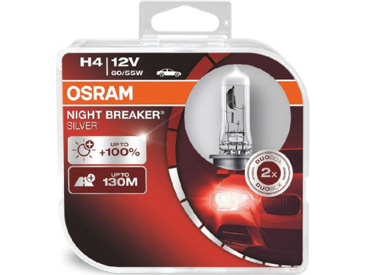 Kaufuniversum - OSRAM Night Breaker Silver Duobox H4 12V 60/55W P43t