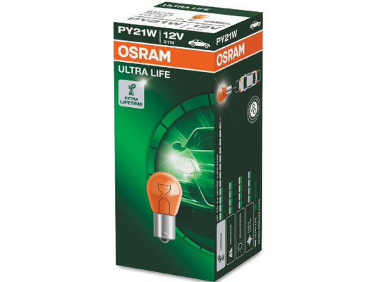 Kaufuniversum - OSRAM Glühlampe gelb Ultra Life 12V 21W BAU15s