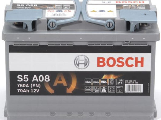 Kaufuniversum - AGM-Batterie Bosch 12V/70Ah/760A LxBxH 278x175x190mm/S:0
