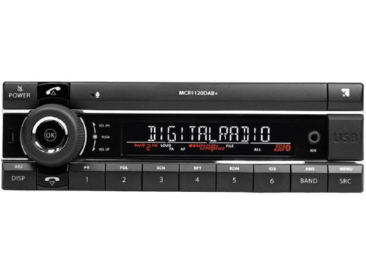 Kaufuniversum - KIENZLE MCR-1120DAB+ Tuner Fixed Front 12V - FM/RDS/USB/AUX/MP3/BT/DAB+