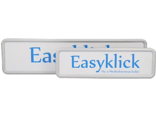 Kaufuniversum - Easyklick Nummerrahmen Set chrom, satiniert, langformat