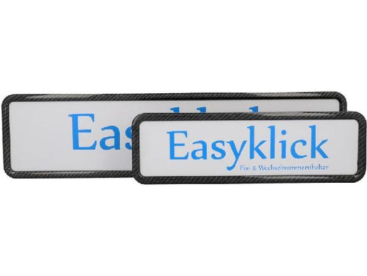 Kaufuniversum - Easyklick Nummerrahmen Set carbon, langformat
