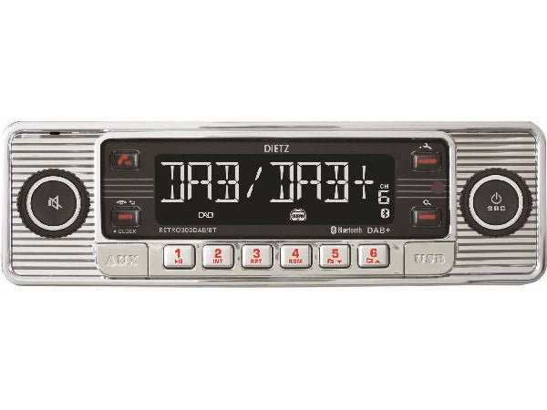 Kaufuniversum - Dietz Retro Design Radio DAB+ silber Mp3 / USB / AuxIn/ BT