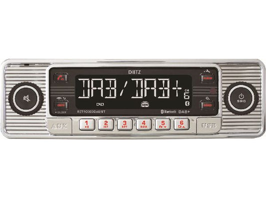 Kaufuniversum - Dietz Retro Design Radio DAB+ silber Mp3 / USB / AuxIn/ BT